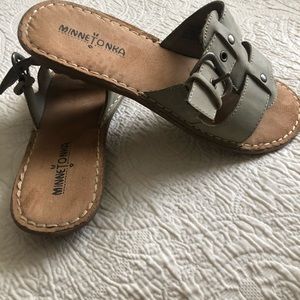 MinneTonka Soft Leather Sandal